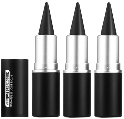 Kajal Occhi, Eyeliner Nero Gel Impermeabile A Prova Di Sbavatura, 3 Pack Kajal Occhi In Gel, Matita Gel Eyeliner A Lunga Durata Per Halloween Trucco Viso Vernice