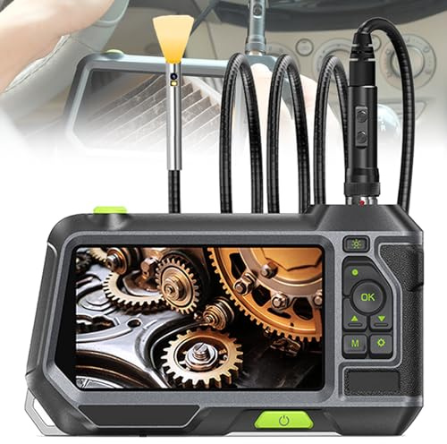 ZYT-DHRUCB Boroscopio con Rotazione elettrica a 360° con Monitor da 5'', Doppia Lente da 8,5 mm/Supporta l'acquisizione di Foto e la Registrazione di Video, con Scheda di Memoria da 32 GB,5m