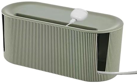 Cable Tidy Box, Cable Management Box, Plug Board Storage Box, Desk Cord Organizer, Power Strip Cover, Cable Management Box Organizer for Living Room Bedroom Meeting Room, Green