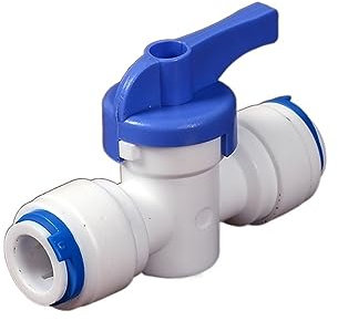 Kugelventile, Kugelhahn passend for 3/8 Zoll 9,52 mm Rohrhahn-Absperrkugelhahn Schnellmontage-Anschluss for Aquarium-Wasserfilter-Umkehrosmose-System