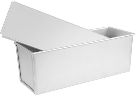 HOLIDYOYO Molde Para Pan Tostado Con Tapa Deslizante De Aluminio 13.4 Pulgadas Para Hornear En Casa Reuniones Y Fiestas