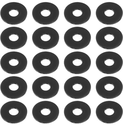 SOLUSTRE 100 Stück Schwarze Gummi-unterlegscheibe, M5, Dichtung, Abstandshalter, Dichtungsring, Gartenhahn, Rohr, Wasserschlauch, Befestigungsschraube, 5 Mm X 15 Mm