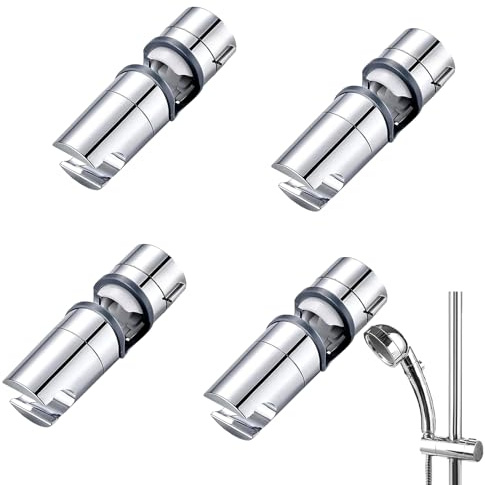 Support Douche, Universel Support De Pommeau De Douche, Support De Douche Réglable, Abs Chromé Support Douchette À Main, Pour Barre De Douche De 18-25 Mm, Support De Pomme Douche Pour Tige Coulissante