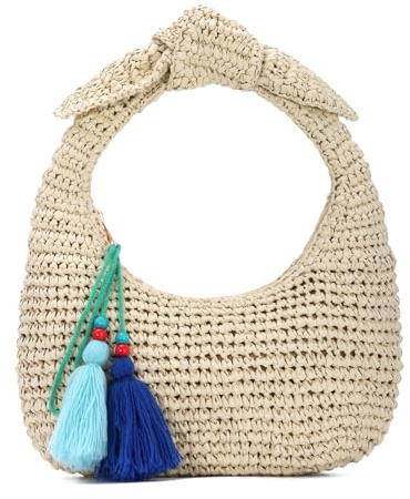 LHHMZ Women Straw Bow Clutch Knotted Summer Beach Handbags Woven Tote Bag for Party Wedding Vacation 2025