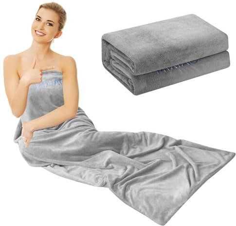 Infrared Sauna Blanket Towel Inserted 30 x 70 Reusable Machine Washable Insert Towel Easy Detoxification Simplifies Clean-Up Super Absorbent Perfect Companion for Infrared Sauna Blanket (Gray)