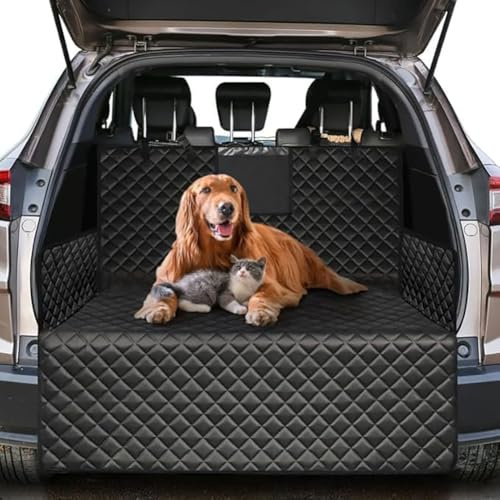 WENYANDP Car Boot Liner Protector Dog for Seat Ibiza IV Hatchback 2012-2017, Waterproof Anti-Scratch Pet Cargo Cover Washable Trunk Cover Mat Travel,B