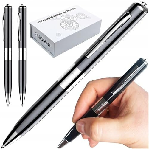 MBG line® Enregistreur Vocal Stylo Q91 | Dispositif d'Enregistrement Audio USB 8 Go | Dictaphone avec Activation Vocale, Audio HD 192kbps, Capacité d'Enregistrement de 100 Heures