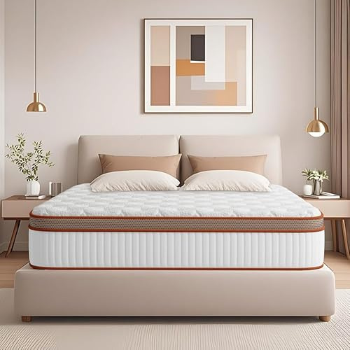 Matratze 140x200 cm 28cm Höhe 7-Zonen Federkernmatratze Orthopädische Taschenfederkernmatratze mit Luxus Memory-Schaum, Härtegrad 3, Rückenentlastende, Hypoallergen, Atmungsaktiv, Öko-Tex Zertifiziert