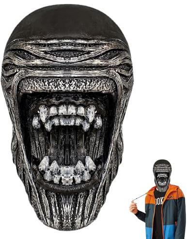 Gihioue Halloween Scary Masquerade, Halloween Horror Costume Face Cover, Cosplay Accessories & Fancy Dress Props for Role Play Events Celebrations Festivals