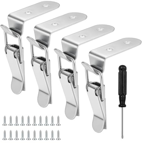 Fermeture à Levier à Pression,Loquet à Ressort, Loquet à Bascule à 90 Degrés,Fermoir à Bascule en Acier Inoxydable pour Valises, Boîtes, Armoires (Style 1)