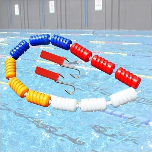 Kit galleggiante di sicurezza per piscina, ad alta visibilità, divisorio in polietilene da 3 m, con filo di acciaio, per piscine, spiagge e corsi d'acqua, soluzione di sicurezza durevole e affidabile