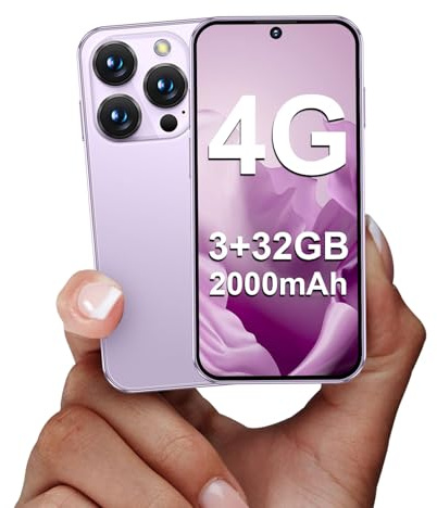 BLKE S Mini Smartphone 4G, Mini téléphone débloqué 3+32 Go avec écran HD 3,88, Batterie 2000 mAh, caméra 5 MP, Double SIM, boîtier Ultra-Mince pour téléphone Enfant Rose