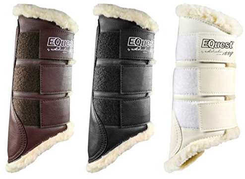 Equest Soft Gamasche, L | Schwarz Natur Fell