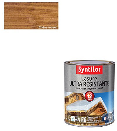 Lasure Ultra Résistante 12 Ans Chêne Moyen Satiné 1L