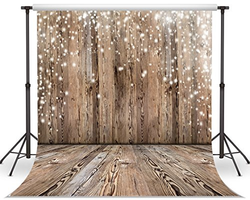 LYWYGG 10x10FT Fotografie Hintergrund Nostalgie Holzfußboden Muster Studio Requisiten - Ideal für Hochzeitsfeiern, Party, Neugeborene Produkt Und Fotografie CP-18