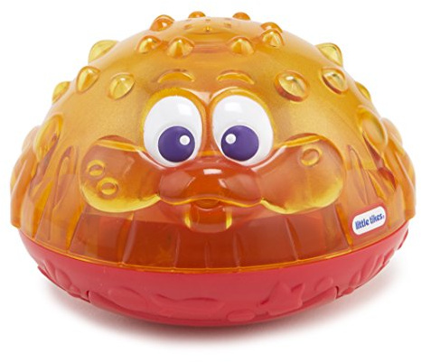 Little Tikes 173868GR Sparkle Bay Funkelfontäne leuchtendes Wasserspielzeug mit Schwimm- und Wasserspritzfunktion, Badewannenspielzeug für Kinder ab 18 Monaten, orange