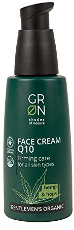 G R N shades of nature Biokosmetik Q10 Gesichtscreme Straffende Pflege - Bio-Hanf & Bio-Hopfen - für anspruchsvolle Haut - vegan, 50 ml
