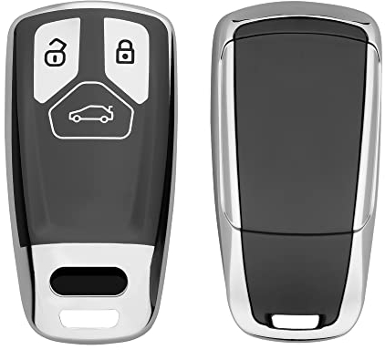 kwmobile Custodia Compatibile con Audi con 3 tasti Smart Key (solo Keyless Go) - Cover Chiavi Auto Protezione Copri Telecomando - Copertina Chiave - Copertura Gommata Silicone TPU