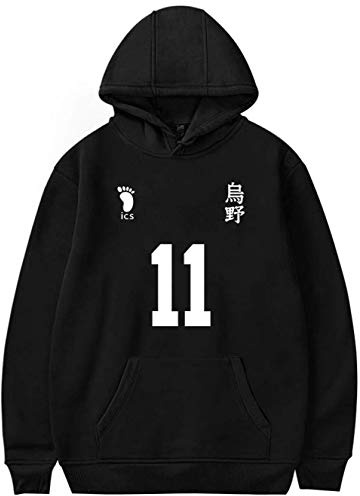 YIMIAO Damen Herren Up to Date Japanese Haikyuu Hoodie Casual Anime Sweatshirt Unisex Karasuno High School Kapuzenpullover Volleyball Junior Pullover(M)