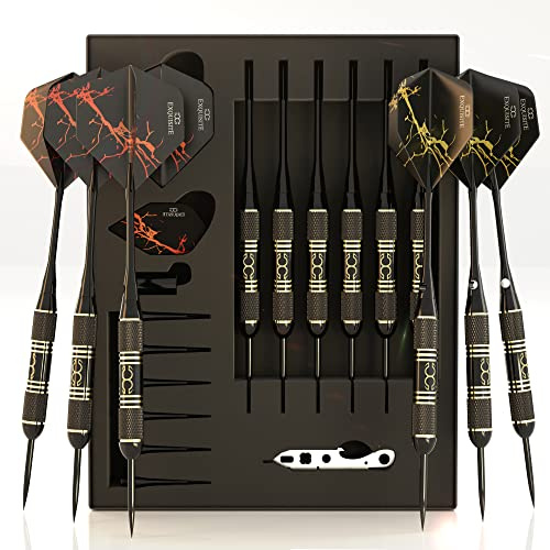 CC-Exquisite 1 unisex dart, röd/guld, linjer-22 g