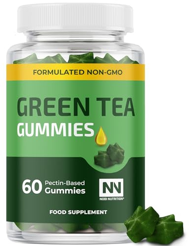 Green Tea Fat Burner Gummies for Weight Loss | Metabolism Boost & Appetite Suppressant with Green Coffee Bean and Garcinia Cambogia | Pills to Burn Belly Fat for Women & Men by Nobi Nutrition