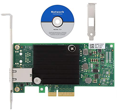 Sxhlseller Tarjeta Ethernet de 10 Gigabit, para Chip de Control Principal Intel X550-T1 Tarjeta Adaptadora de Red de Servidor Ethernet 10Gigabit 10G PCI-E