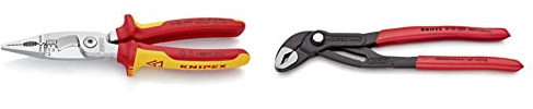 KNIPEX Pliers for Electrical Installation 1000V-insulated (200 mm) 13 86 200 & Cobra Hightech Water Pump Pliers (250 mm) 87 01 250