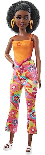 Barbie Fashionistas - Barbie Fashionista App. Denti, bambola n. 197, Bionda con apparecchio per i denti e abito arcobaleno, Con accessori, Giocattolo per Bambini 3+ Anni, HJR96