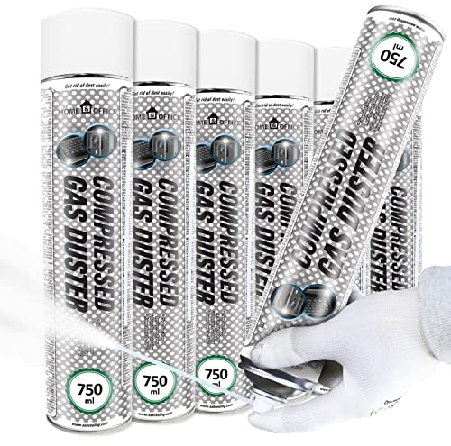 AABCOOLING Home&Office Compressed Gas Duster 6x750ml - K5 Aria Compressa Spray, Spray Ghiaccio Istantaneo, Oggetti per la pulizia, Spray Gelo a -50°C