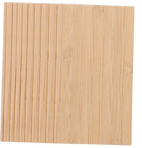 Ciieeo 10stücke Unfinished Bambus Ausschnitte Diy Rechteckigen Ausschnitte Bambus Handwerk Für Geschenk Tags