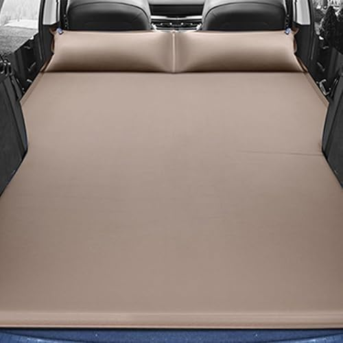 HOWENG Voiture Coffre Matelas Gonflable,pour Nissan Note NV350 Patrol Patro Pulsar Qashqai Tilda Juke Sylphy Matelas d'air Pli Coussin Couchage Voyage Tapis D'extérieur Canapé,A/Brown