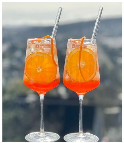 Topkapi Elite Aperol Spritz Bicchiere Afholderbach I Aperol Spritz Set I XL Taglia I Lavabile in Lavastoviglie I Vetro Cristallo Senza Piombo I Infrangibile I by Nachtmann I Set di Cannucce