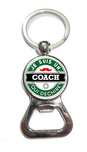 Llavero abrebotellas Coach que rasga – Idea de regalo original para entrenadores deportivos, fútbol, baloncesto, balonmano, rugby, verde, Talla única