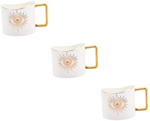 Ciieeo 3 Pz tazza di tazza da tè ai funghi tazze da tè in porcellana tazza personalizzata tazza personalizzato tazzina da espresso bicchiere d'acqua in ceramica coppa in stile turco