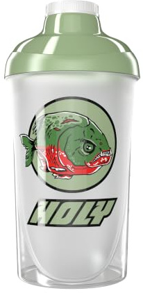Holy Energy® New Animal Shaker Mixbecher 'Piranha' - Sport Trinkflasche für Booster, Hydration & Iced Tea - Shaker für Getränkepulver im Piranha Design