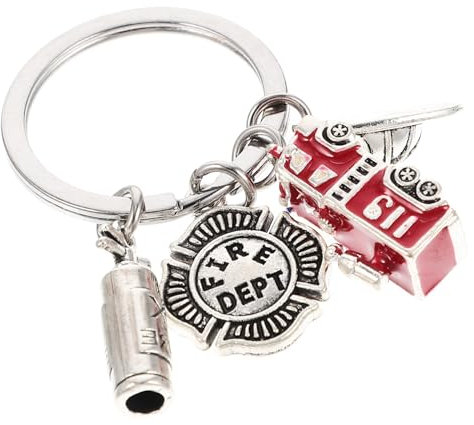 Yardenfun Decorative Feuerwehrmann Schlüsselanhänger Schlüsselring Für Handtaschen Rucksäcke Einzigartiges Für Feuerwehrfreunde Und Familien