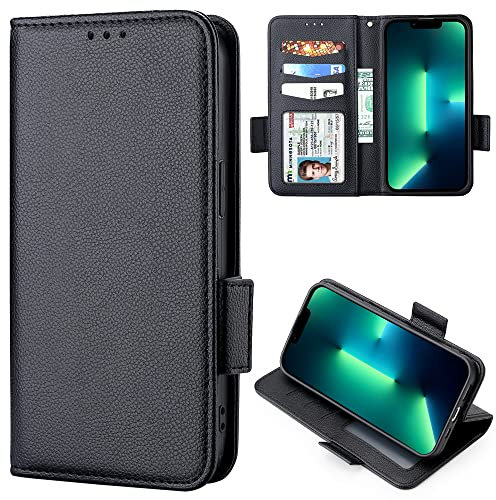 bojioderf Compatible con Moto E40 Funda,Compatible con Motorola Moto E30 / E20 Tarjetero Soporte abatible Funda con Cierre magnético Black
