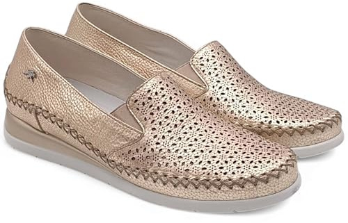 Fluchos - Zapato mocasín de Piel para: MUJER color: PLATINO talla: 38