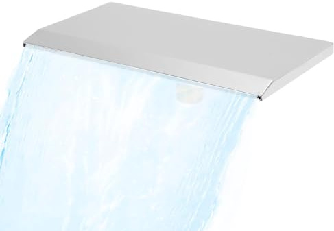 1 PZ Rubinetto Vasca Cascata Muro Acciaio Inox Argento Flusso Ampio G1/2 | Flusso laminare riempimento veloce, finitura anti-graffio, design elegante installazione semplice per vasche spa domestiche