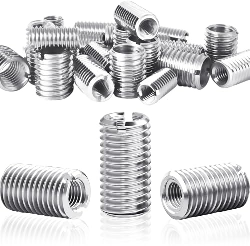 Jyvex - Inserto roscado M8 a M6 x 20 mm, 24 adaptadores M8/M6, casquillo roscado de acero inoxidable, conexión de tornillo