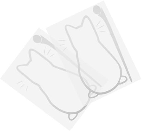 SWOOMEY 2pcs Cat Car Accessories Reflective Rear Windshield Decal Vinyl Sticker for Vehicle Decor Laptop Decoration