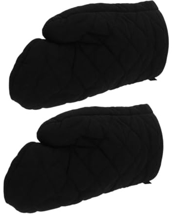 VERDANVERSE 2pcs Scald Gloves for Oven and Microwave Heat Resistant Cotton Kitchen Mitts for Cooking Baking and Bbq for Handling Hot Items Safely