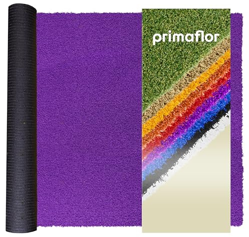 Primaflor Kunstrasen Fun4You | 200 x 100 cm | Lila | 12 mm | UV-stabil | wasserdurchlässig | Rasenteppich für Außenbereich | Outdoor-Bodenbelag als Bootsdeckbelag & für Sport
