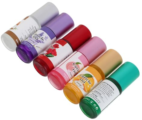 MOTHNUR 6 Unidades Aceite para Cutículas de Uñas Rodillo, Fórmula Natural No Grasa, Nutritivo y Fortalecedor, para Cuidado Diario de Manos y Pies, Set Portátil para Uñas Secas y Dañadas