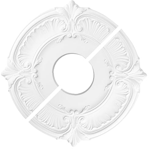 Medallón decorativo lámpara techo Embellecedor interior de ajuste ceñido de | Cubierta Partida Medallón para Luz del Techo Luz De Pantalla Con Ajuste Ceñido Para Salón Y Dormitorio