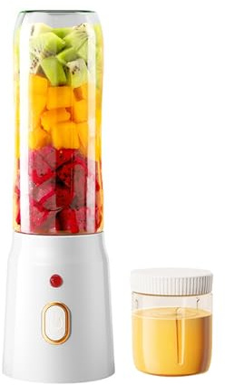 DSXVJHD Portable Blender Smoothie Maker, 450ml Electric Mini Fresh Juice Maker, Powerful Mini Blender with USB for Fruits, Shakes, Smoothie, Perfect for Home, Office, School, Outdoors