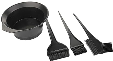 VALICLUD 4 juegos Profesional de Peines para Tinte de Cabello con Cuencos Reutilizables Herramientas de Peluquería para Doméstico y Salón Kit para Aplicar Coloración sin Desorden Fácil de