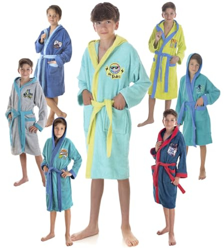 LEBENGOOD Peignoir Enfant Garçon et Fille Unisexe 100% Coton OEKOTEX Eponge