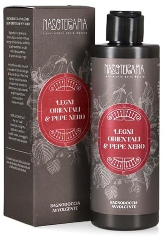 NASOTERAPIA Legni Orientali e Pepe Nero Bagnodoccia avvolgente 200 ml - fragranza che stimola i sensi e favorisce una piacevole sensazione di benessere