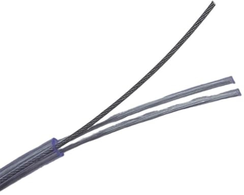 filo, Cavo di alimentazione for lampada a sospensione trasparente 2 x 0,75 mm elettrico for lampade illuminazione con corda supporto in acciaio da 1(2meter)